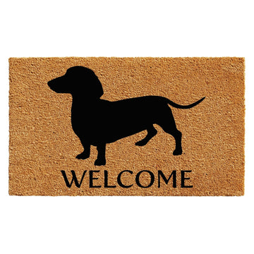FAIRE - Calloway Mills Decor SM Doxie Dachshund Coir Welcome Mat Made in the USA